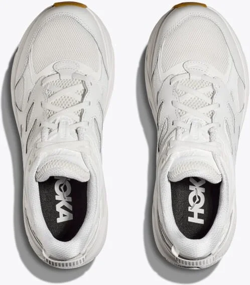 HOKA Clifton L Shoes in White/White - Image 2