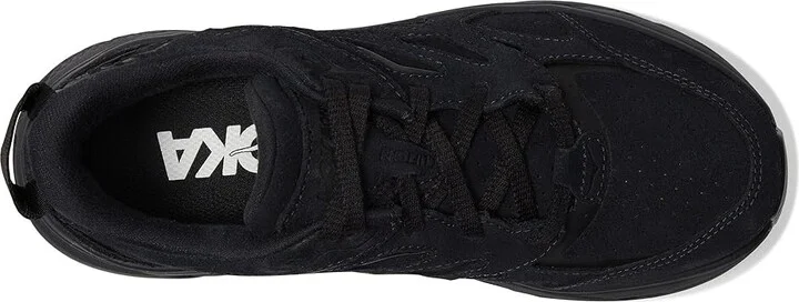 Hoka Clifton L Suede Shoes Black/Black : Men's 4.5 - Womens 5.5 Medium, Leather/Synthetic - Image 2