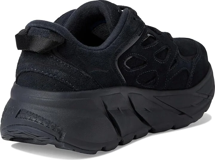 Hoka Clifton L Suede Shoes Black/Black : Men's 4.5 - Womens 5.5 Medium, Leather/Synthetic - Image 4