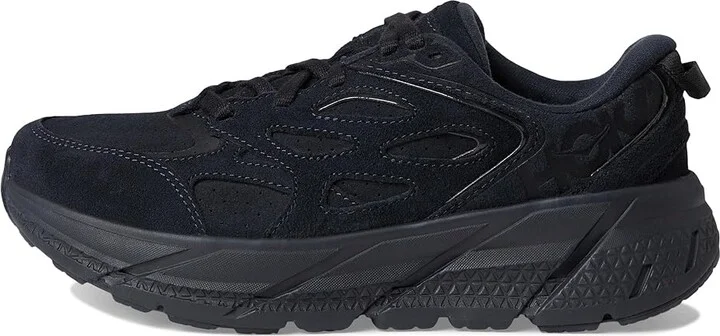 Hoka Clifton L Suede Shoes Black/Black : Men's 4.5 - Womens 5.5 Medium, Leather/Synthetic - Image 6