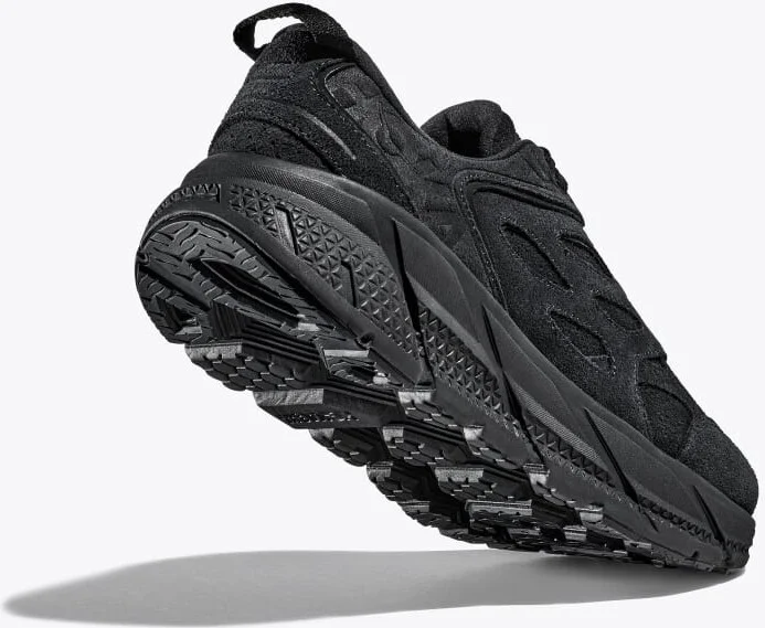 HOKA Clifton L Suede Shoes in Black - Image 4