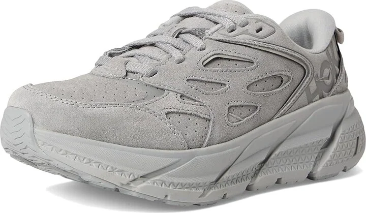Hoka Clifton L Suede Shoes Limestone/Limestone : Men's 10.5 - Women's 11.5 Medium, Leather/Synthetic - Image 5