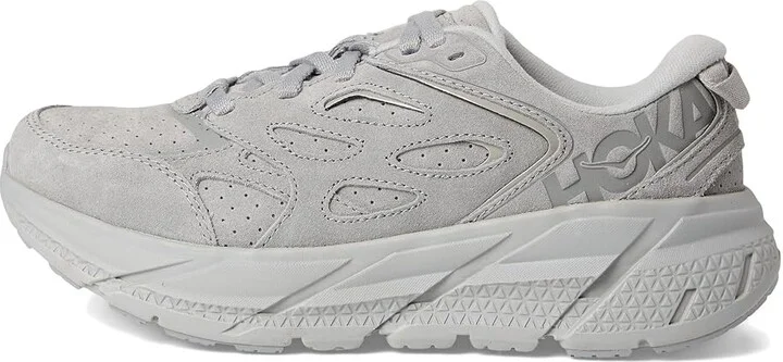 Hoka Clifton L Suede Shoes Limestone/Limestone : Men's 10.5 - Women's 11.5 Medium, Leather/Synthetic - Image 6
