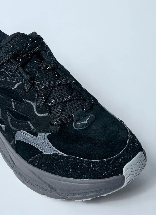 HOKA Clifton L Suede Sneakers - Man Sneakers Black Us - 09.5 - Image 3