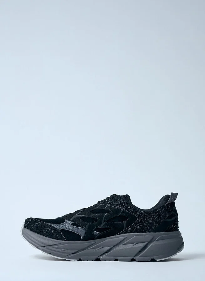 HOKA Clifton L Suede Sneakers - Man Sneakers Black Us - 09.5 - Image 4