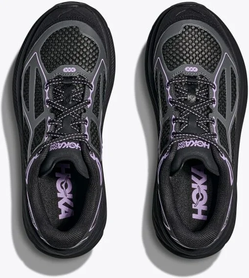 HOKA Clifton One9 Shoes in Black/Aster Flower - Image 2