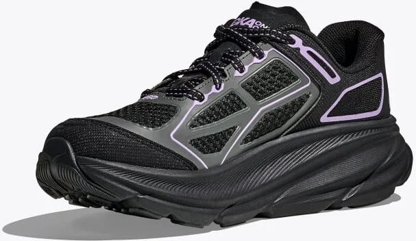 HOKA Clifton One9 Shoes in Black/Aster Flower - Image 3