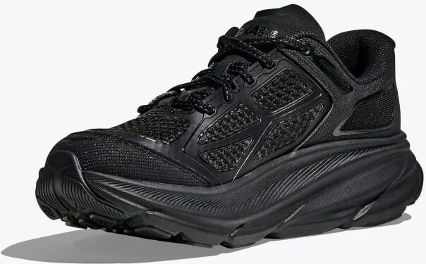 HOKA Clifton One9 Shoes in Black/Carbon Black - Image 3