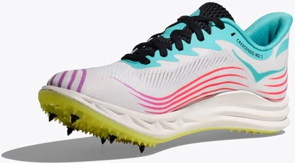 HOKA Crescendo MD 2 Shoes in White/Cielo Blue - Image 3
