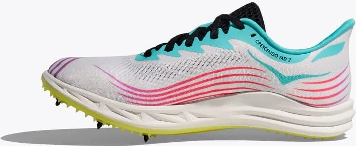 HOKA Crescendo MD 2 Shoes in White/Cielo Blue - Image 8