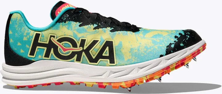HOKA Crescendo XC Shoes in Cielo Blue/Yuzu