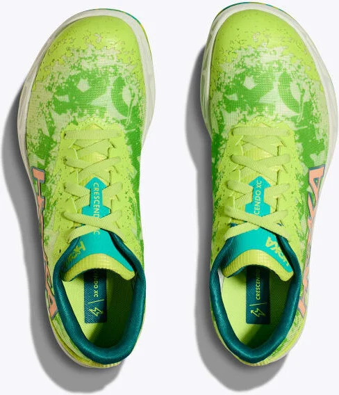 HOKA Crescendo XC Shoes in Lettuce/Electric Lime - Image 2