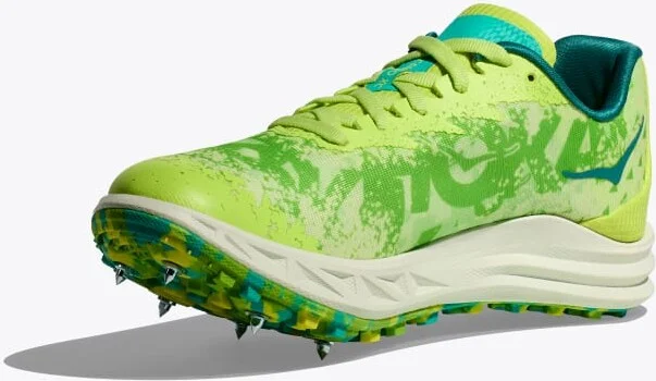 HOKA Crescendo XC Shoes in Lettuce/Electric Lime - Image 3