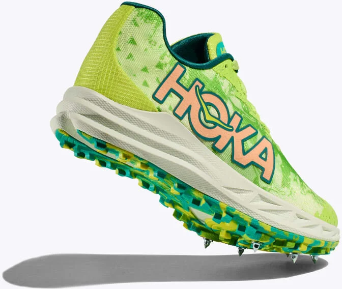 HOKA Crescendo XC Shoes in Lettuce/Electric Lime - Image 4