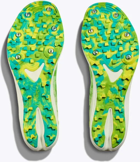 HOKA Crescendo XC Shoes in Lettuce/Electric Lime - Image 7