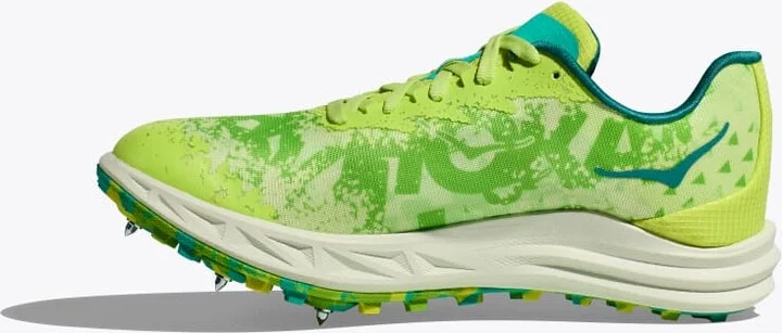 HOKA Crescendo XC Shoes in Lettuce/Electric Lime - Image 8