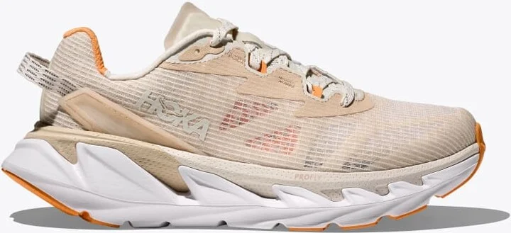 HOKA Elevon 2 TS Shoes in Alabaster/Solar Flare