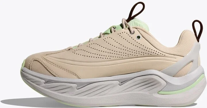 HOKA Elevon X Shoes in Oatmeal/Luna Moth - Image 8