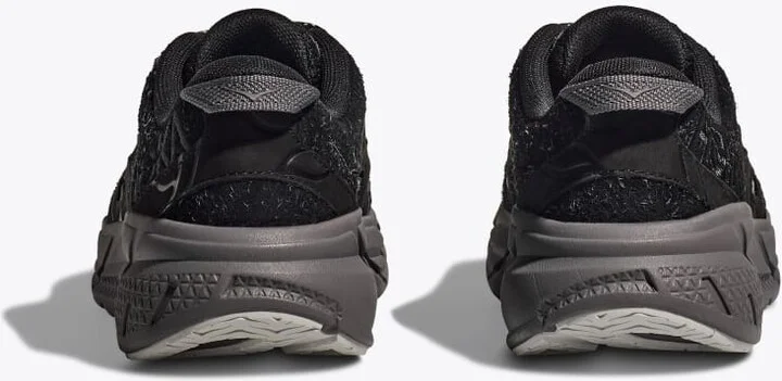 HOKA Elite Terrain System Clifton L Suede Shoes in Black/Satellite Grey - Image 5