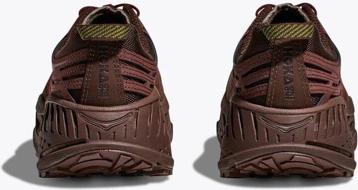 HOKA Elite Terrain System Stinson EVO OG Shoes in Cold Brew/Varsity Burgundy - Image 5