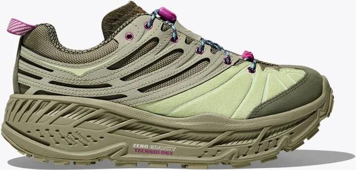 HOKA Elite Terrain System Stinson EVO OG Shoes in Sea Moss/Luna Moth