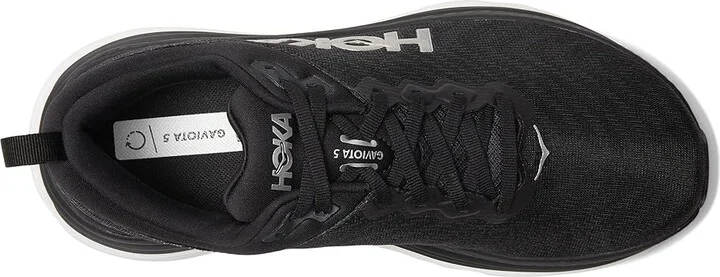 Hoka Gaviota 5 Men's Running Shoes Black/White : 7.5 D - Medium - Image 2