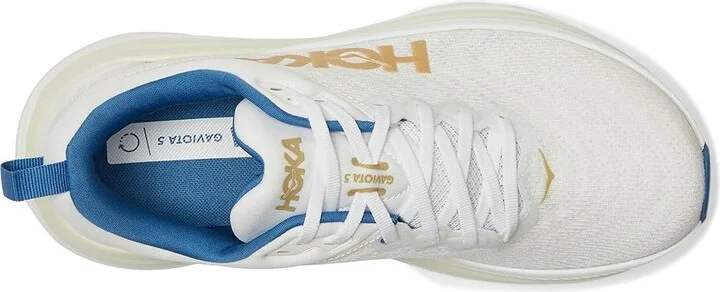 Hoka Gaviota 5 Men's Running Shoes Frost/Gold : 10.5 EE - Wide - Image 2