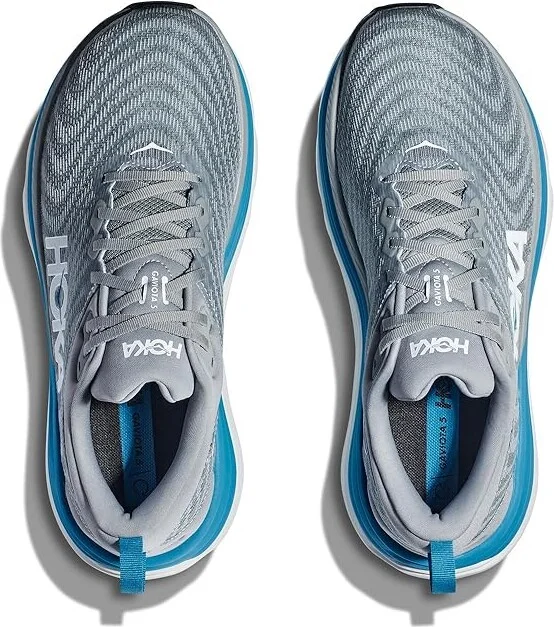 Hoka Gaviota 5 Men's Running Shoes Limestone/Diva Blue : 7.5 D - Medium - Image 2