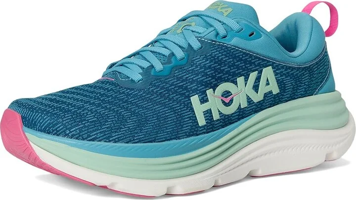 Hoka Gaviota 5 Women's Shoes Alpine Blue/Jadeite : 5.5 B - Medium, Textile - Image 5