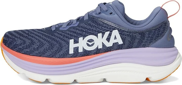 Hoka Gaviota 5 Women's Shoes Anchor/Grapefruit : 8 B - Medium, Textile - Image 6
