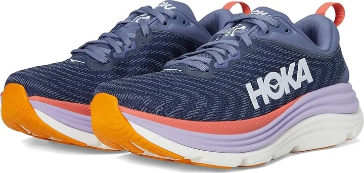 Hoka Gaviota 5 Women's Shoes Anchor/Grapefruit : 8 B - Medium, Textile