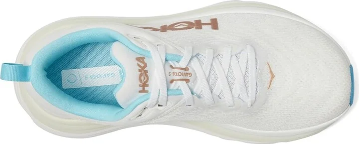 Hoka Gaviota 5 Women's Shoes Frost/Rose Gold : 5.5 D - Wide, Textile - Image 2