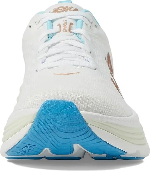 Hoka Gaviota 5 Women's Shoes Frost/Rose Gold : 5.5 D - Wide, Textile - Image 3