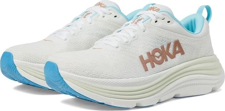 Hoka Gaviota 5 Women's Shoes Frost/Rose Gold : 5.5 D - Wide, Textile