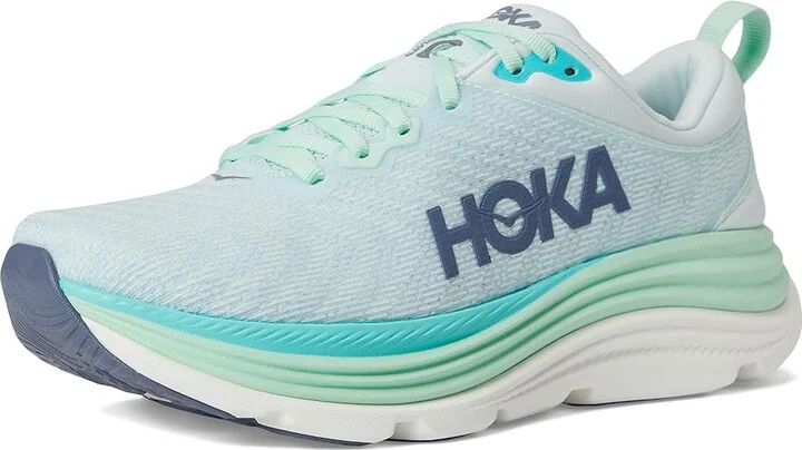 Hoka Gaviota 5 Women's Shoes Snow Melt/Cielo Blue : 6.5 B - Medium, Textile - Image 5