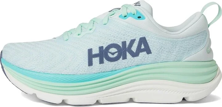 Hoka Gaviota 5 Women's Shoes Snow Melt/Cielo Blue : 6.5 B - Medium, Textile - Image 6