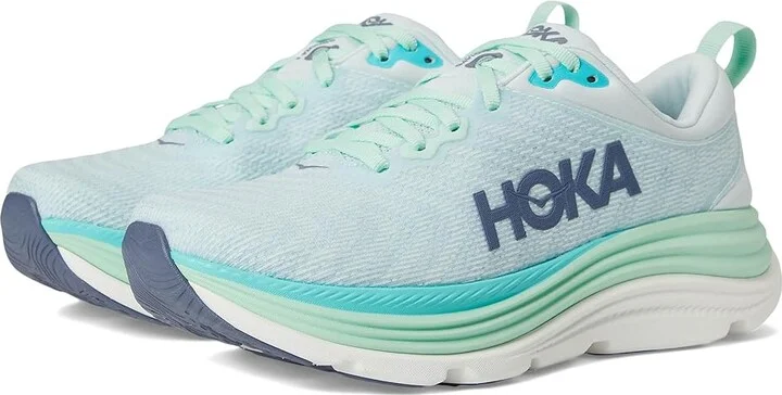 Hoka Gaviota 5 Women's Shoes Snow Melt/Cielo Blue : 6.5 B - Medium, Textile