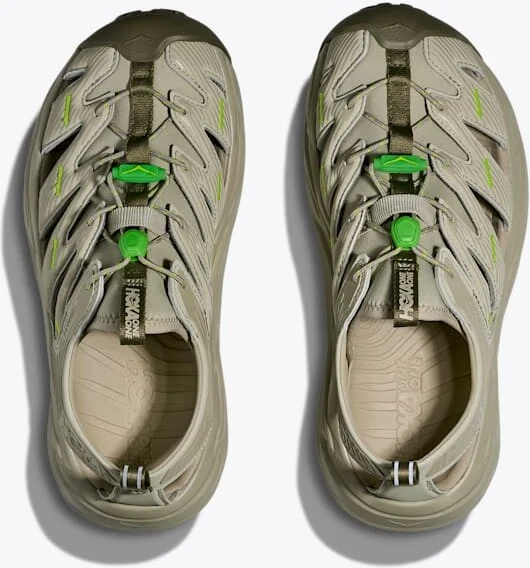 HOKA Hopara Hiking Shoes in Oyster Mushroom/Neon Lime - Image 2