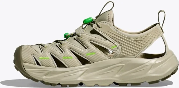 HOKA Hopara Hiking Shoes in Oyster Mushroom/Neon Lime - Image 8