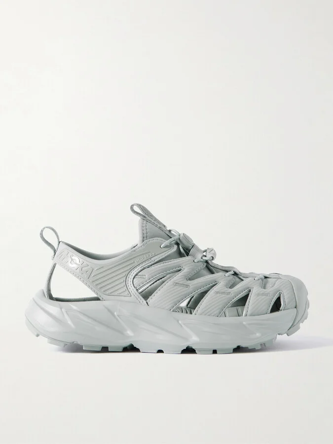 Hoka - Hopara Rubber-trimmed Neoprene Sandals - Gray