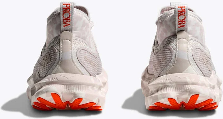 HOKA Kawana Mid Studio Proba Shoes in White Sand/Tangerine Tango - Image 5