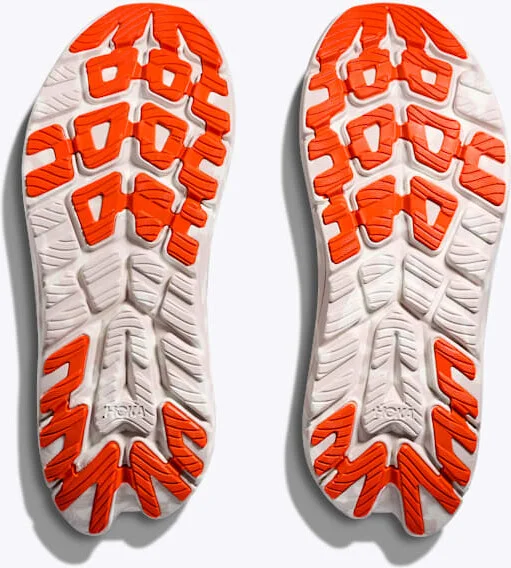 HOKA Kawana Mid Studio Proba Shoes in White Sand/Tangerine Tango - Image 6