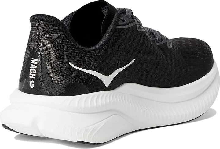 Hoka Mach 6 Women's Shoes Black/White : 8.5 B - Medium, Textile - Image 4