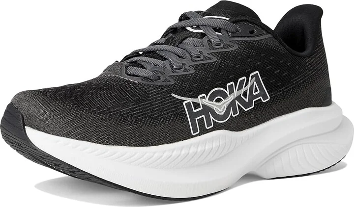 Hoka Mach 6 Women's Shoes Black/White : 8.5 B - Medium, Textile - Image 5