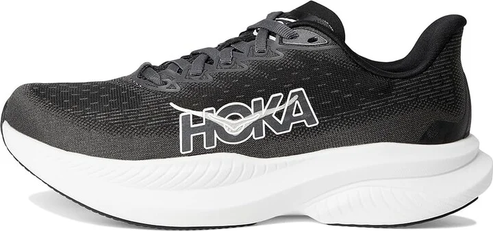 Hoka Mach 6 Women's Shoes Black/White : 8.5 B - Medium, Textile - Image 6