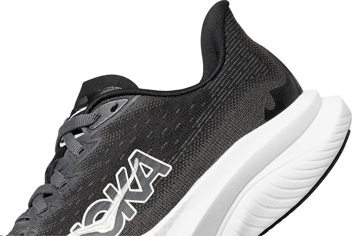 Hoka Mach 6 Women's Shoes Black/White : 8.5 B - Medium, Textile - Image 7