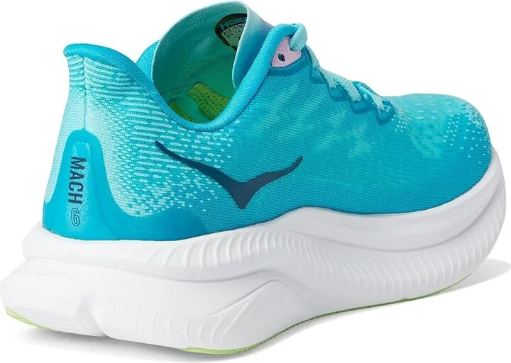 Hoka Mach 6 Women's Shoes Cloudless/Waterpark : 7 B - Medium, Textile - Image 4