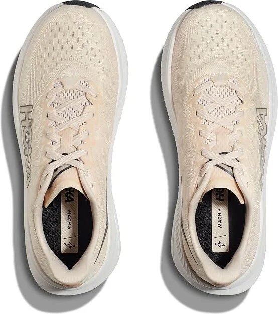 Hoka Mach 6 Women's Shoes Eggnog/Vanilla : 5 B - Medium, Textile - Image 2