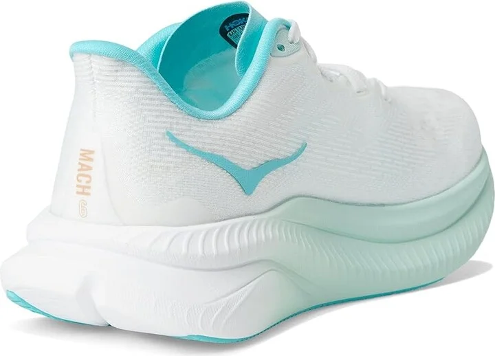 Hoka Mach 6 Women's Shoes Frost/Rose Gold : 6.5 B - Medium, Textile - Image 4