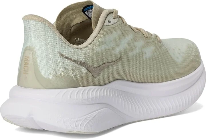Hoka Mach 6 Women's Shoes Oyster Mushroom/Truffle Salt : 7 B - Medium, Textile - Image 4